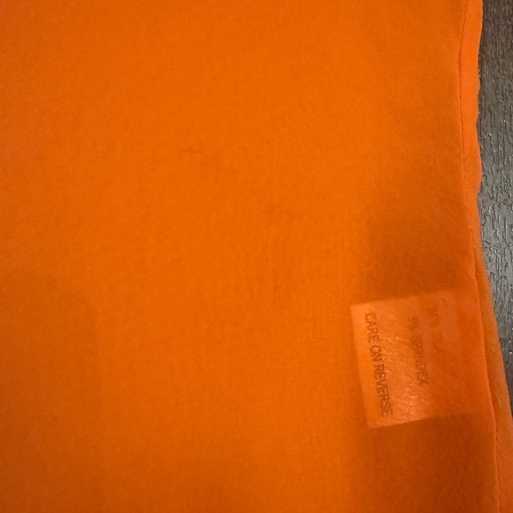 St. John Couture Orange Ruffle Silk Pearl Button-Up Blouse Size 10 - Picture 9 of 10